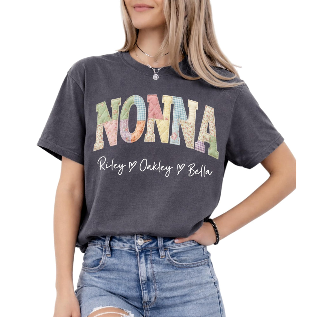 Grandma's -- Mother's Day-Personalized T-shirts--NAZENTI Personalized Gigi Shirt Gifts for Grandma, Custom Grandma Faux Patchwork Shirt with Grandkids Name, TCoU Recommendations from Amazon Products