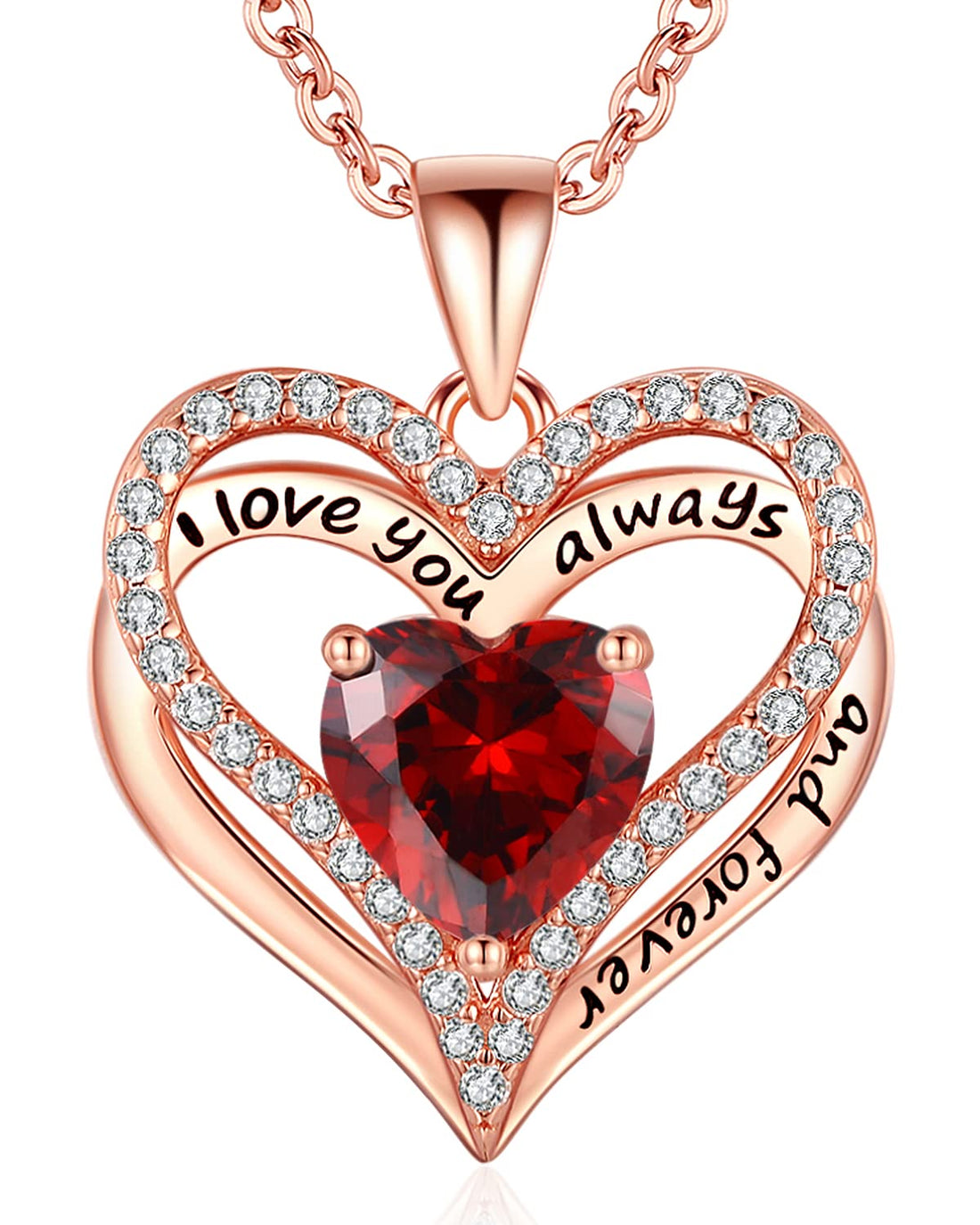 Always & Forever--I Love you Heart Necklace--S925 Sterling Silver Necklace for Women, TCoU Recommendations from Amazon Products