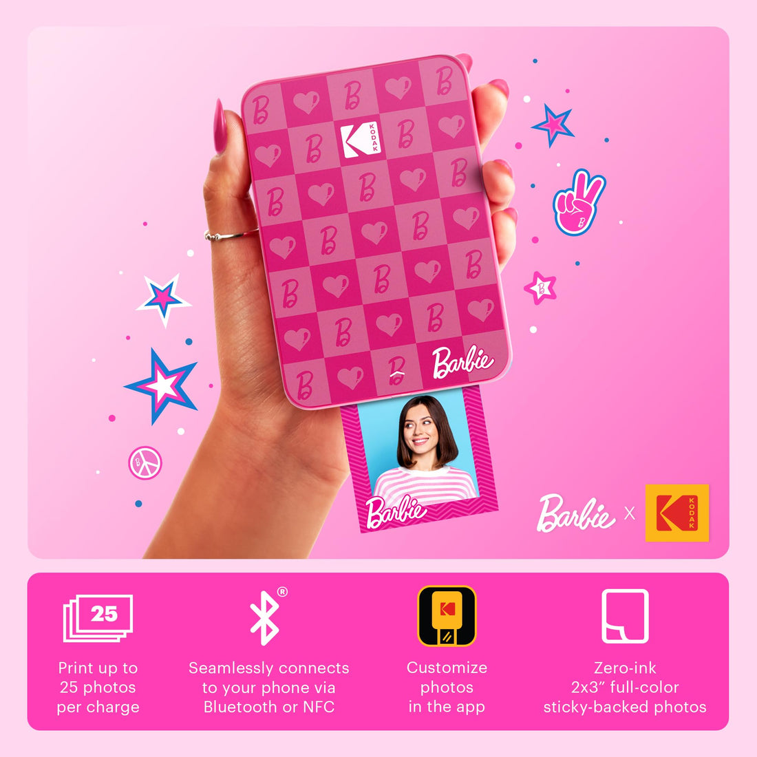 x-Amazon Best Finds - Gifts-electronics -- KODAK Step Instant Photo Printer, Zink 2x3” Color Sticky-Back Photos, Bluetooth Compatible with iOS & Android Devices, Editing App, Blue