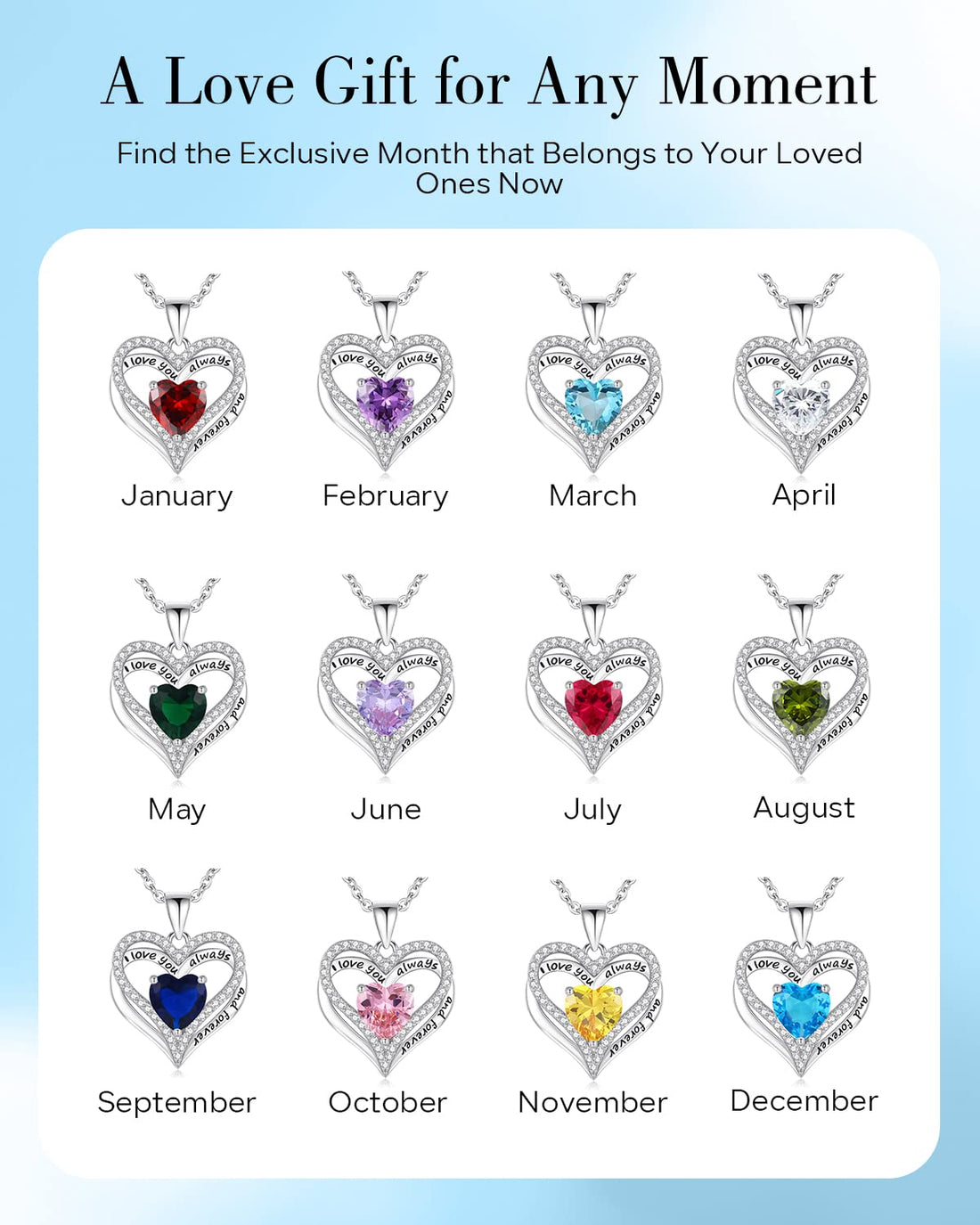 Always & Forever--I Love you Heart Necklace--S925 Sterling Silver Necklace for Women, TCoU Recommendations from Amazon Products