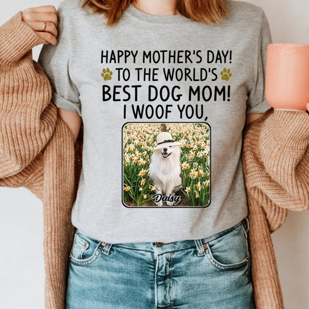 Personalized -- Dog Mom T-Shirt -- Gift Mother's Day, Custom Dog Mom Shirt, Gift for Mom, Grandma, Birthday, Mother's Day, Christmas, TCoU Recommendations from Amazon Products
