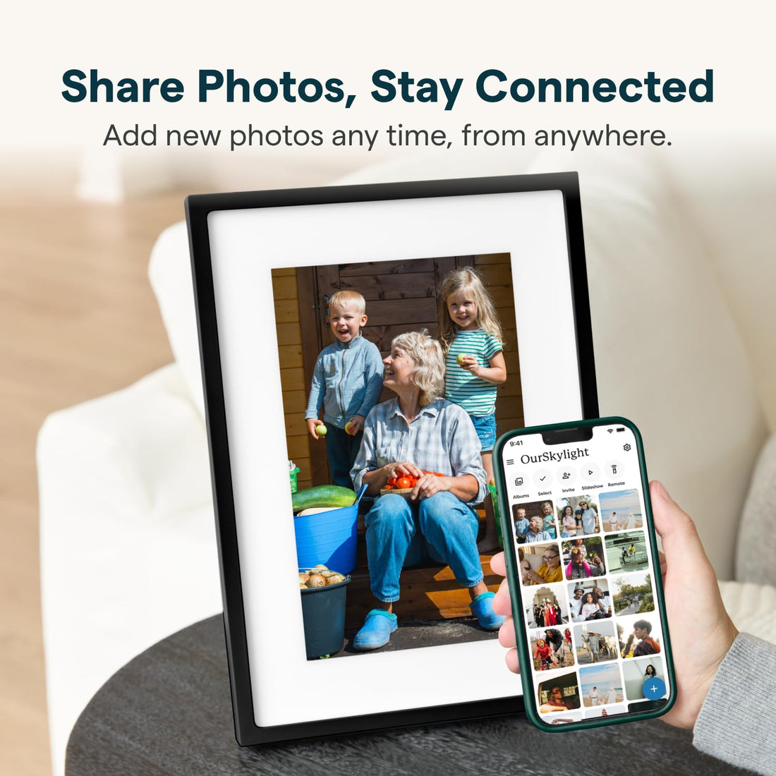 x-Amazon Best Finds - Gifts-Electronics --Skylight Digital Picture Frame, Load from Phone Capability, 10" White