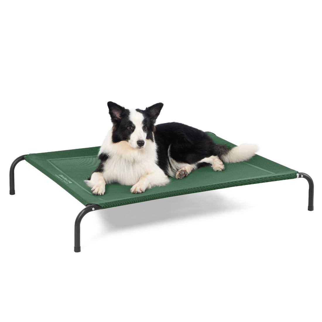 Bedsure Outdoor Elevated Dog Bed Large Sized Dog, Portable Indoor & Outdoor Cooling Raised Cot Pet Hammock Bed with Skid-Resistant Feet, Frame with Breathable Mesh, Grey, 49 inches