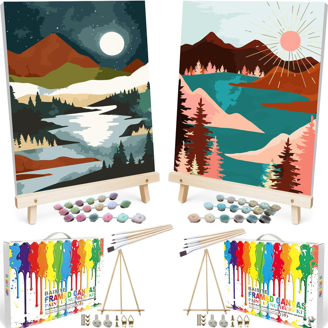 Paint by Numbers Kit for Adults,16" Lx20 W Canvas for Painting Kits for Adults in Colorful Box-Breathtaking Colorful Scenery 8481-Already Stretched on a Wooden Frame, TCoU Recommendations from Amazon Products