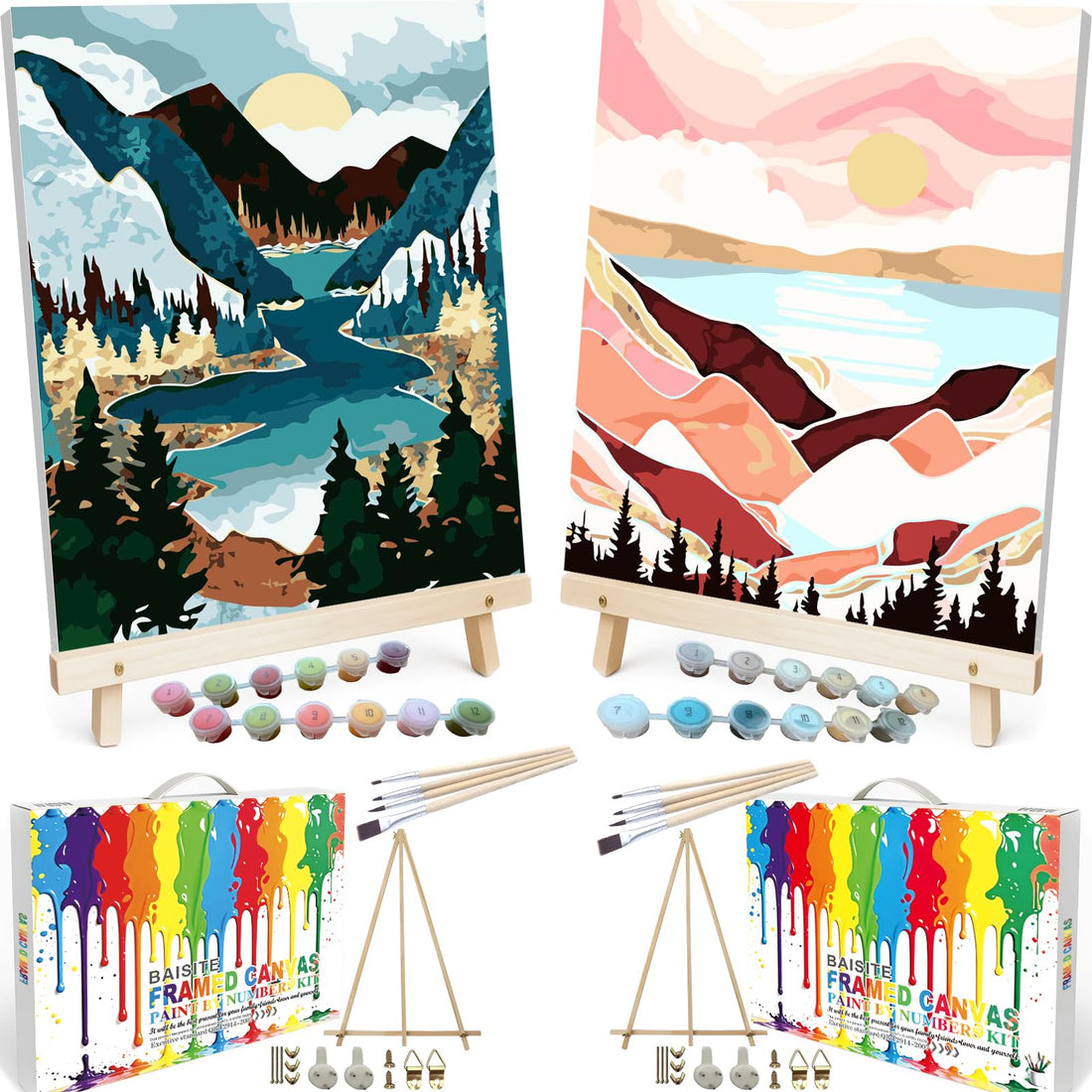 Paint by Numbers Kit for Adults,16" Lx20 W Canvas for Painting Kits for Adults in Colorful Box-Breathtaking Colorful Scenery 8481-Already Stretched on a Wooden Frame, TCoU Recommendations from Amazon Products