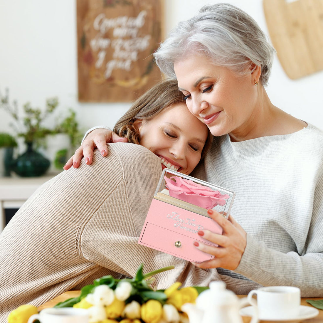 Heart Shaped Necklace--NEWNOVE Preserved Real Purple Rose with Angle Wings Necklace, Valentines Day Flowers Gifts for Mom Grandma Wife Girlfriend, I Love You Gifts for Her, Anniversary or Birthday Gifts for Women, TCoU Recommendations from Amazon Products