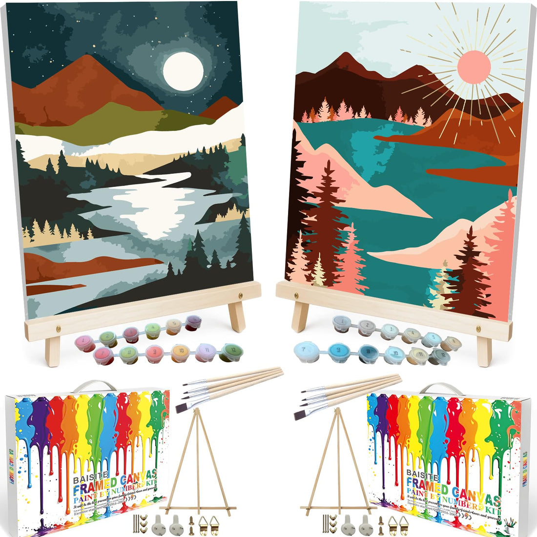 Paint by Numbers Kit for Adults,16" Lx20 W Canvas for Painting Kits for Adults in Colorful Box-Breathtaking Colorful Scenery 8481-Already Stretched on a Wooden Frame, TCoU Recommendations from Amazon Products