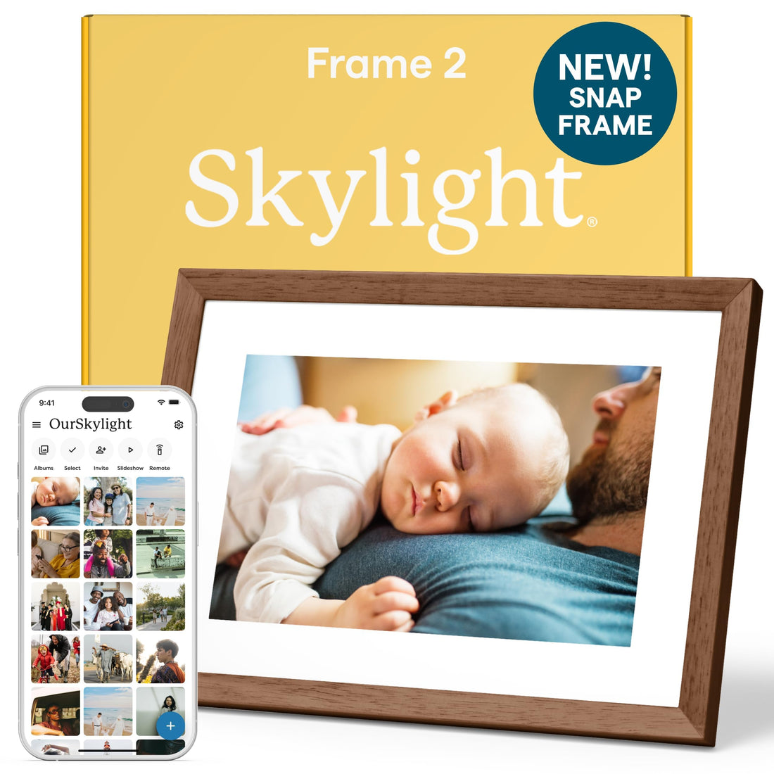 x-Amazon Best Finds - Gifts-Electronics --Skylight Digital Picture Frame, Load from Phone Capability, 10" White