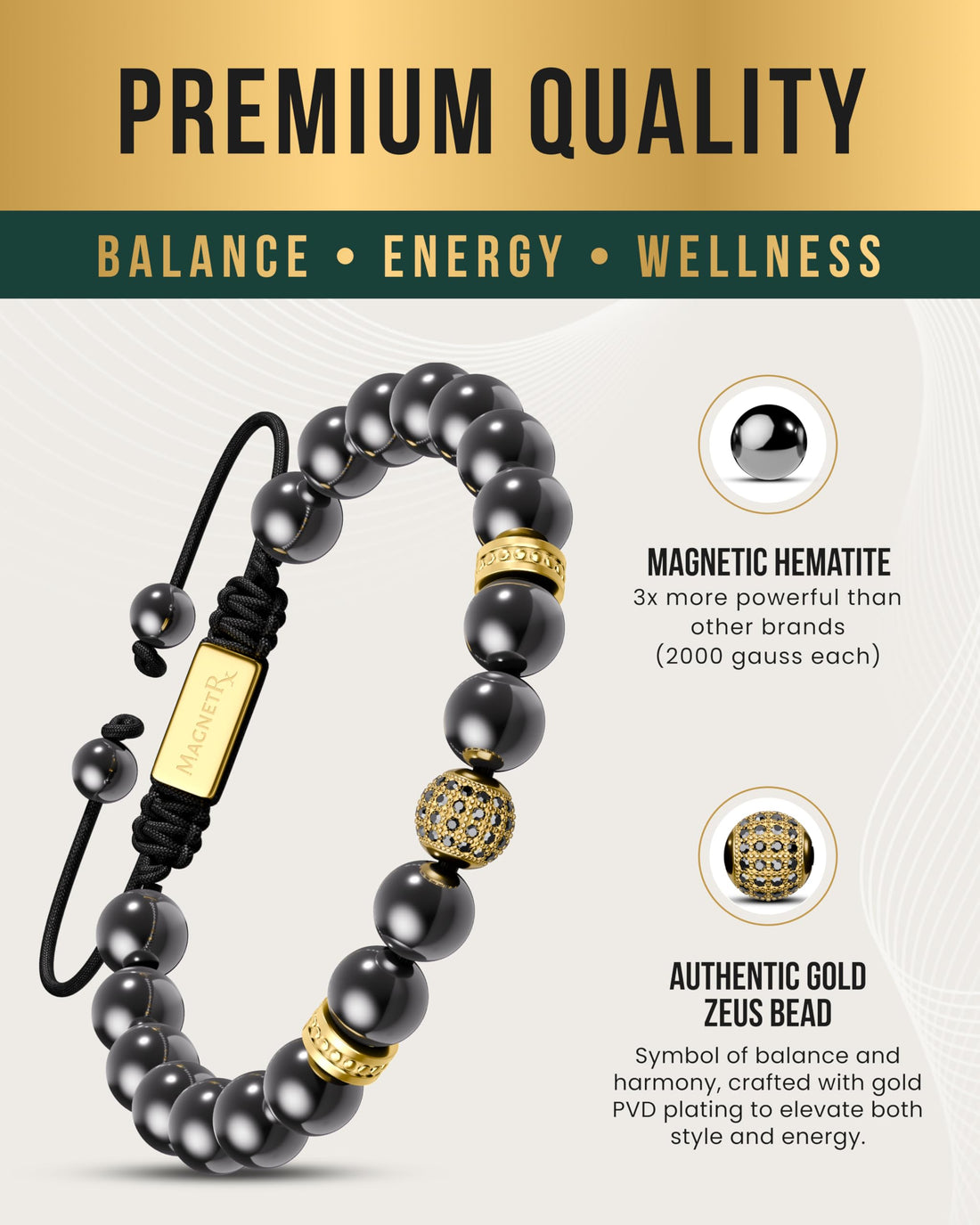 Copper Jewelry--MagnetRX® Magnetic Bracelets for Men & Women – MAX Strength Magnetic Hematite & Copper Bracelet with 8mm Solid Copper Beads (Double Copper), TCoU Recommendations from Amazon Products