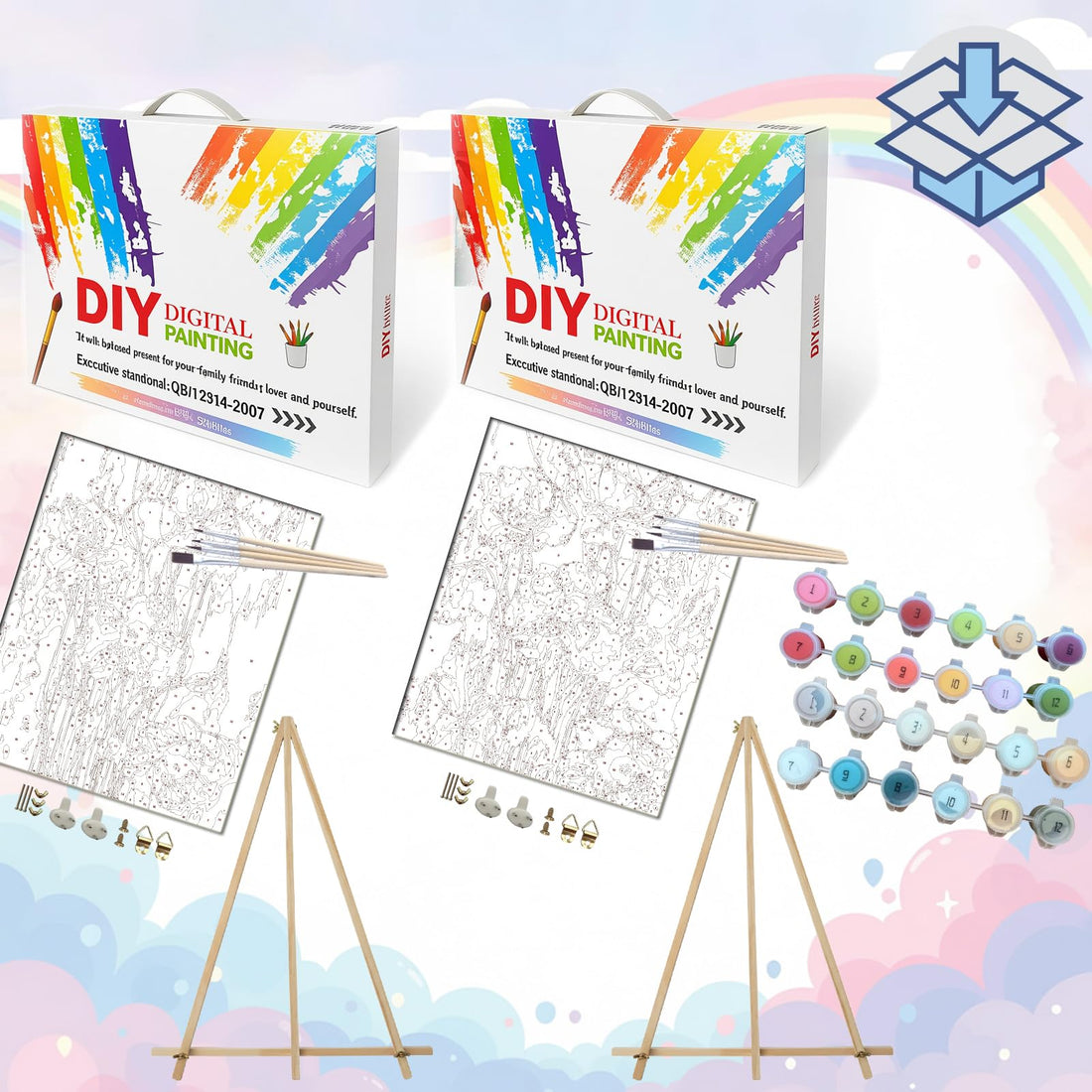 Paint by Numbers Kit for Adults,16" Lx20 W Canvas for Painting Kits for Adults in Colorful Box-Breathtaking Colorful Scenery 8481-Already Stretched on a Wooden Frame, TCoU Recommendations from Amazon Products