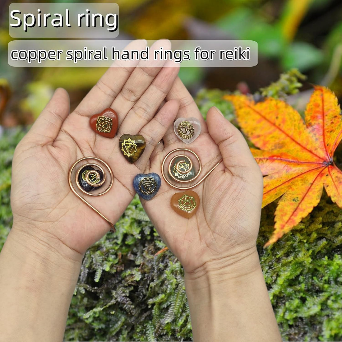 Copper Energy Spiral Hand Rings, Reiki Palm Ring, Copper Palm Ring Reiki Spiral Hand Rings for Meditation & Energy Healing for Crystal Work Mother’s Day Present, TCoU Recommendations from Amazon Products