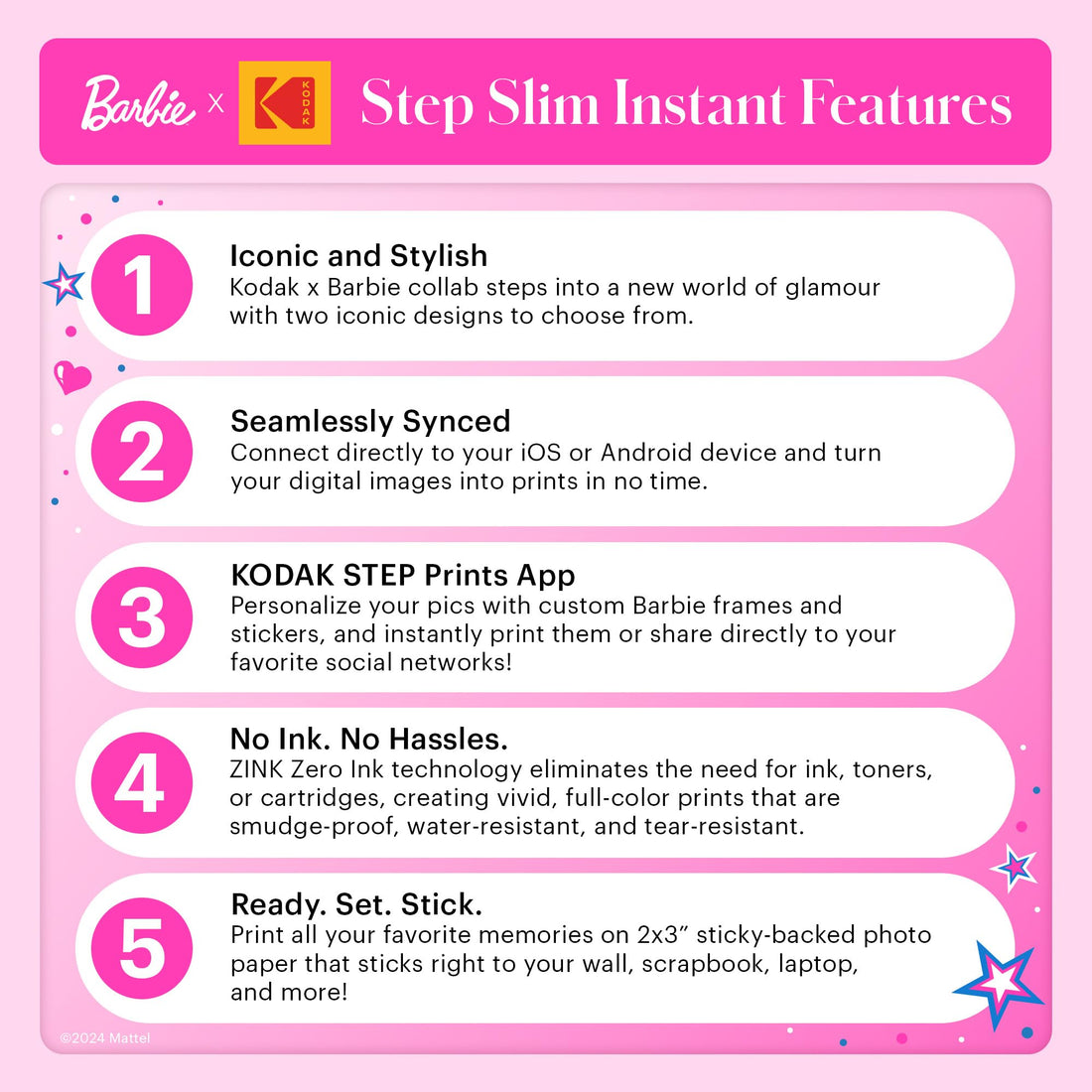 x-Amazon Best Finds - Gifts-electronics -- KODAK Step Instant Photo Printer, Zink 2x3” Color Sticky-Back Photos, Bluetooth Compatible with iOS & Android Devices, Editing App, Blue