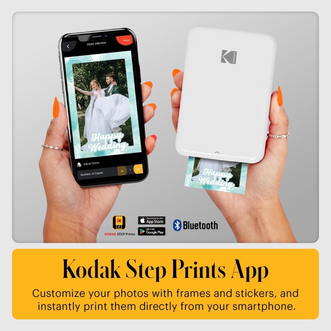 x-Amazon Best Finds - Gifts-electronics -- KODAK Step Instant Photo Printer, Zink 2x3” Color Sticky-Back Photos, Bluetooth Compatible with iOS & Android Devices, Editing App, Blue