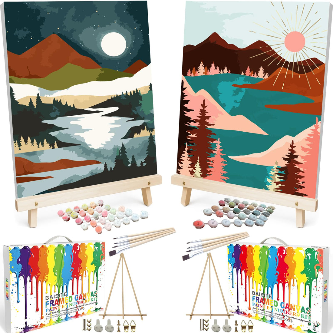 Paint by Numbers Kit for Adults,16" Lx20 W Canvas for Painting Kits for Adults in Colorful Box-Breathtaking Colorful Scenery 8481-Already Stretched on a Wooden Frame, TCoU Recommendations from Amazon Products