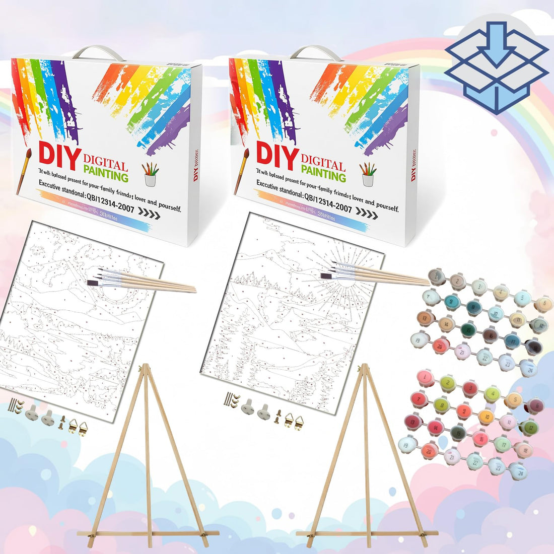 Paint by Numbers Kit for Adults,16" Lx20 W Canvas for Painting Kits for Adults in Colorful Box-Breathtaking Colorful Scenery 8481-Already Stretched on a Wooden Frame, TCoU Recommendations from Amazon Products