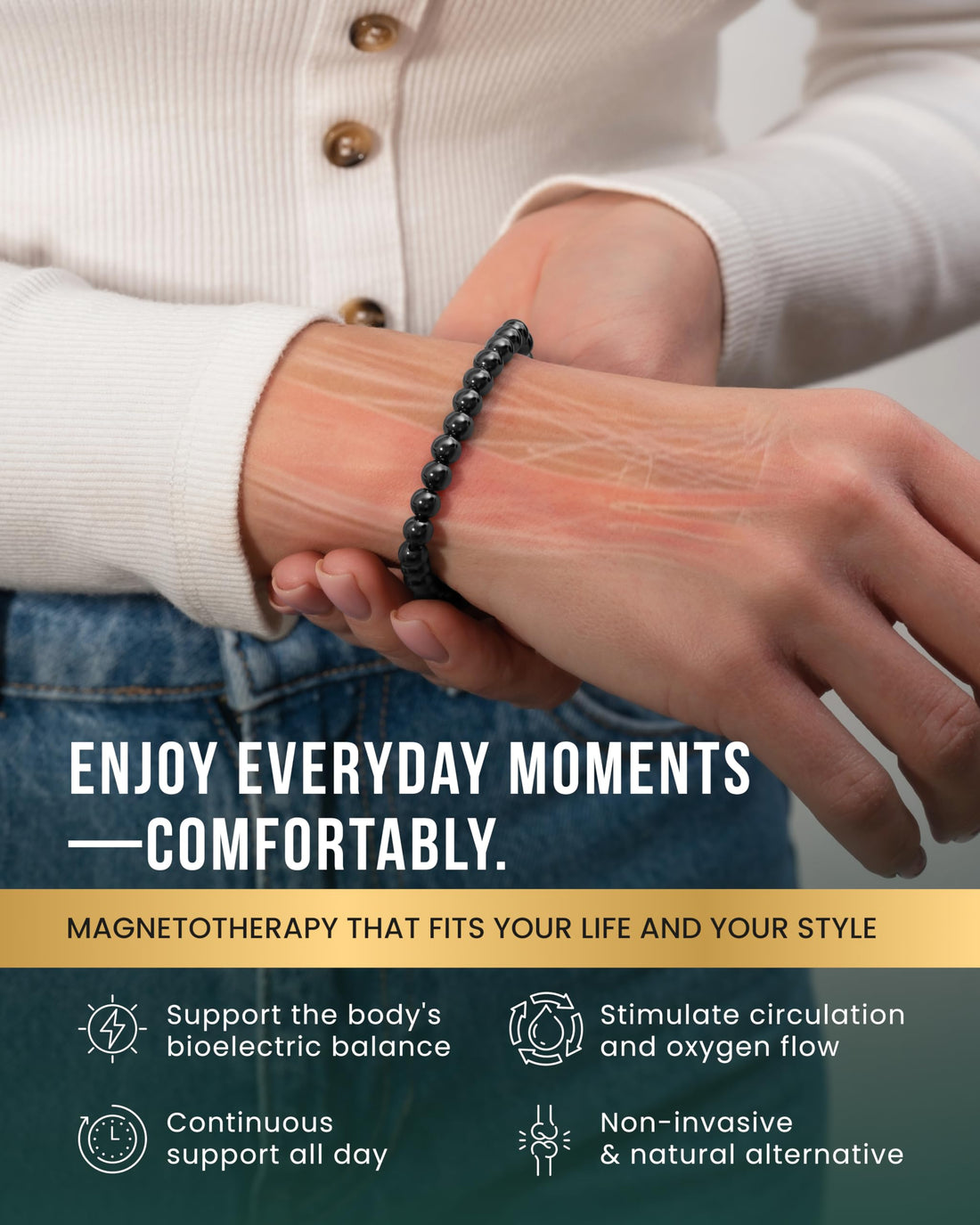 Copper Jewelry--MagnetRX® Magnetic Bracelets for Men & Women – MAX Strength Magnetic Hematite & Copper Bracelet with 8mm Solid Copper Beads (Double Copper), TCoU Recommendations from Amazon Products