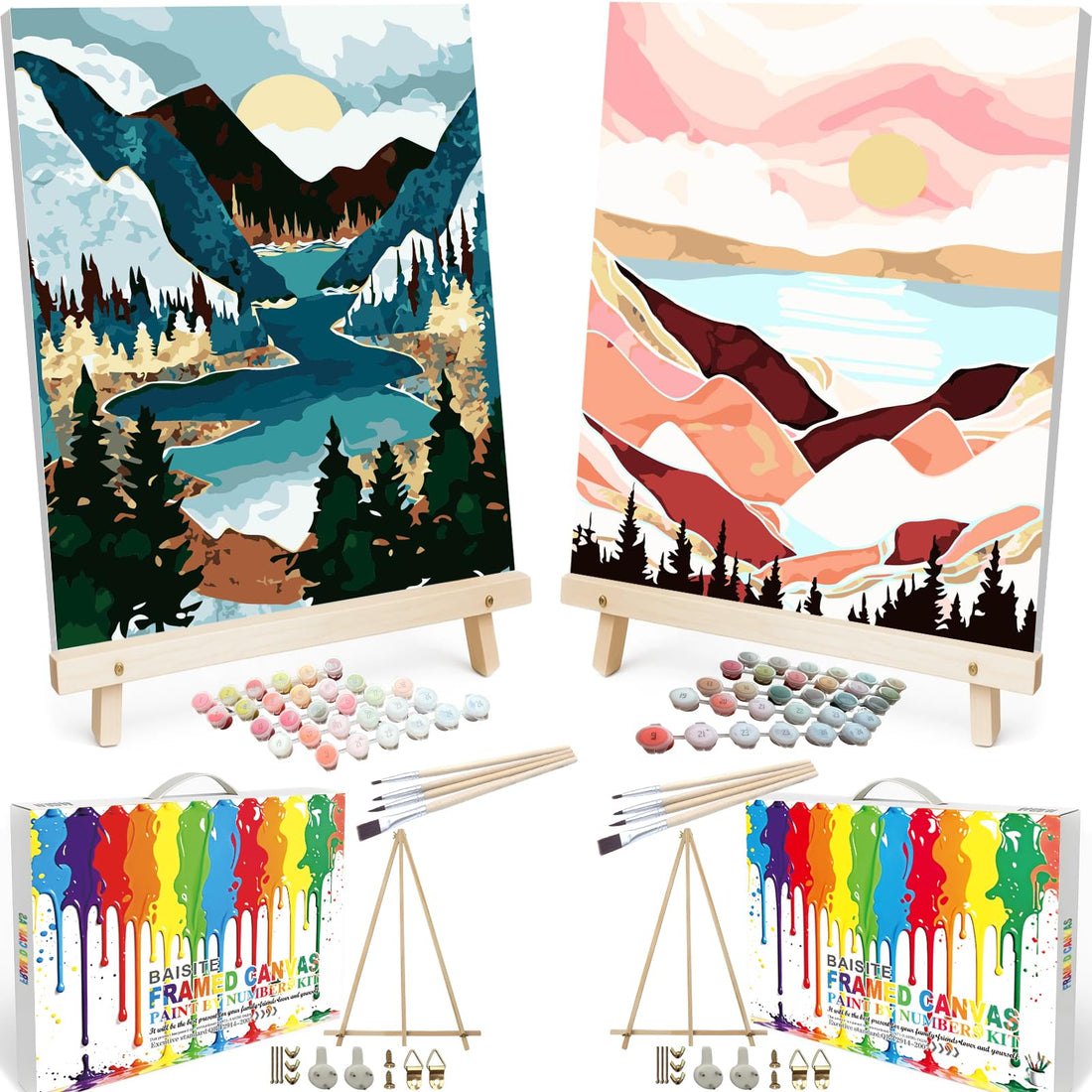 Paint by Numbers Kit for Adults,16" Lx20 W Canvas for Painting Kits for Adults in Colorful Box-Breathtaking Colorful Scenery 8481-Already Stretched on a Wooden Frame, TCoU Recommendations from Amazon Products