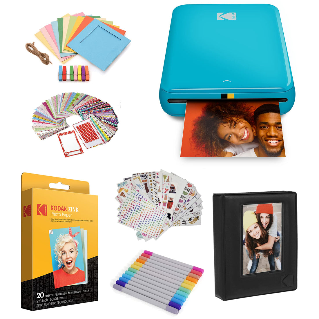 x-Amazon Best Finds - Gifts-electronics -- KODAK Step Instant Photo Printer, Zink 2x3” Color Sticky-Back Photos, Bluetooth Compatible with iOS & Android Devices, Editing App, Blue