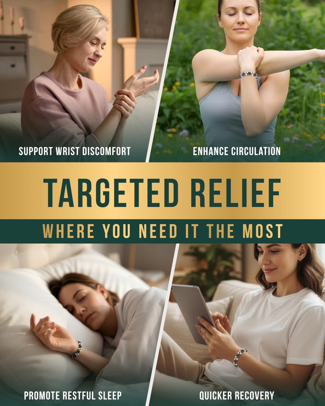 Copper Jewelry--MagnetRX® Magnetic Bracelets for Men & Women – MAX Strength Magnetic Hematite & Copper Bracelet with 8mm Solid Copper Beads (Double Copper), TCoU Recommendations from Amazon Products