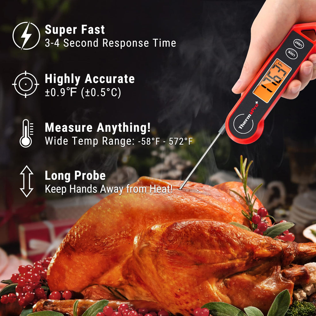 x-Amazon Best Finds - Kitchen - TempPro TempSwift 1 Sec Instant Read Meat Thermometer Digital