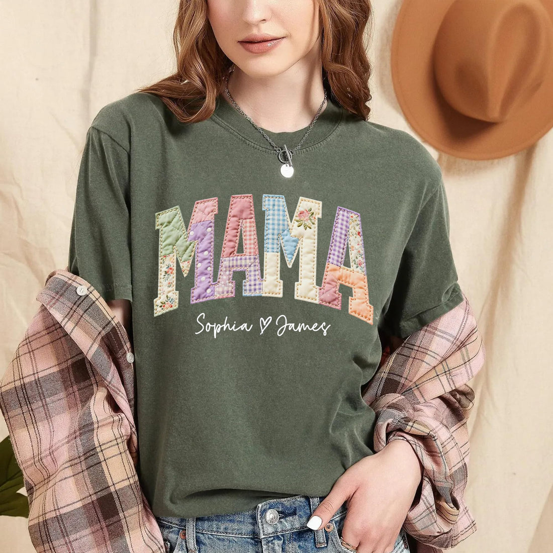 Grandma's -- Mother's Day-Personalized T-shirts--NAZENTI Personalized Gigi Shirt Gifts for Grandma, Custom Grandma Faux Patchwork Shirt with Grandkids Name, TCoU Recommendations from Amazon Products