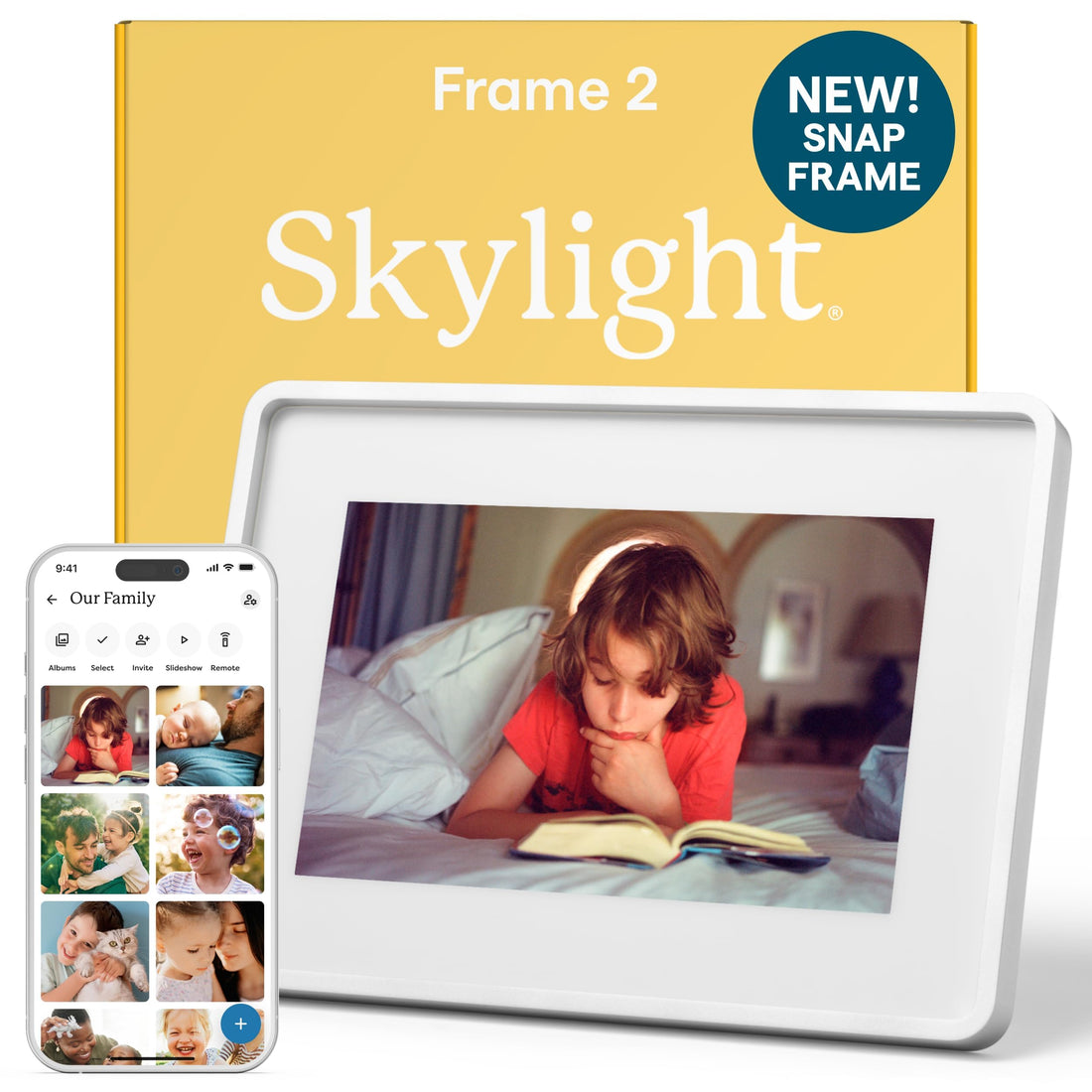 x-Amazon Best Finds - Gifts-Electronics --Skylight Digital Picture Frame, Load from Phone Capability, 10" White