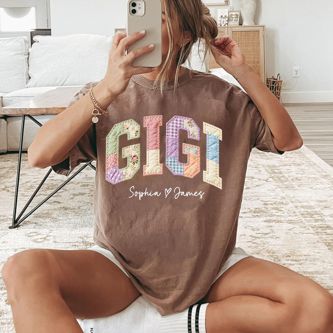 Grandma's -- Mother's Day-Personalized T-shirts--NAZENTI Personalized Gigi Shirt Gifts for Grandma, Custom Grandma Faux Patchwork Shirt with Grandkids Name, TCoU Recommendations from Amazon Products