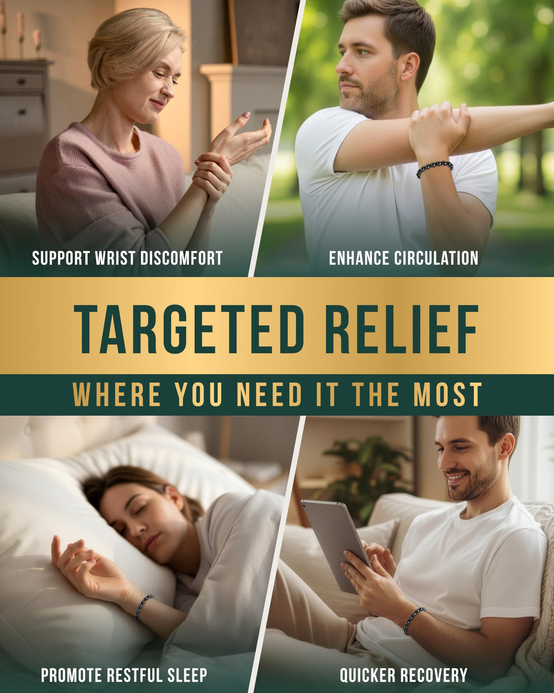 Copper Jewelry--MagnetRX® Magnetic Bracelets for Men & Women – MAX Strength Magnetic Hematite & Copper Bracelet with 8mm Solid Copper Beads (Double Copper), TCoU Recommendations from Amazon Products