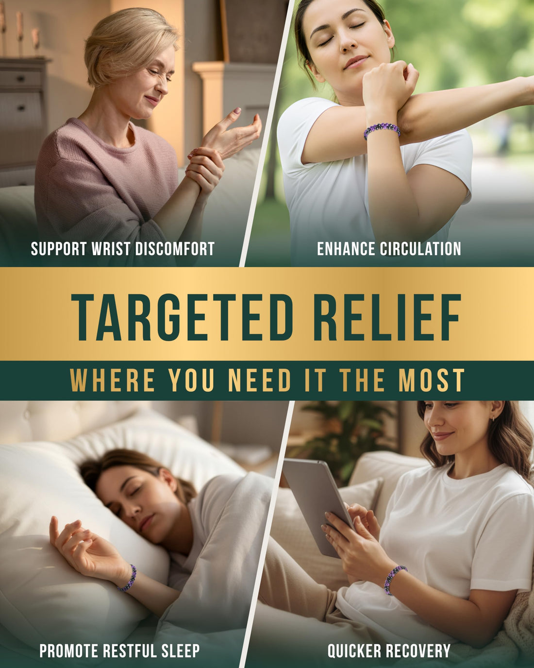 Copper Jewelry--MagnetRX® Magnetic Bracelets for Men & Women – MAX Strength Magnetic Hematite & Copper Bracelet with 8mm Solid Copper Beads (Double Copper), TCoU Recommendations from Amazon Products