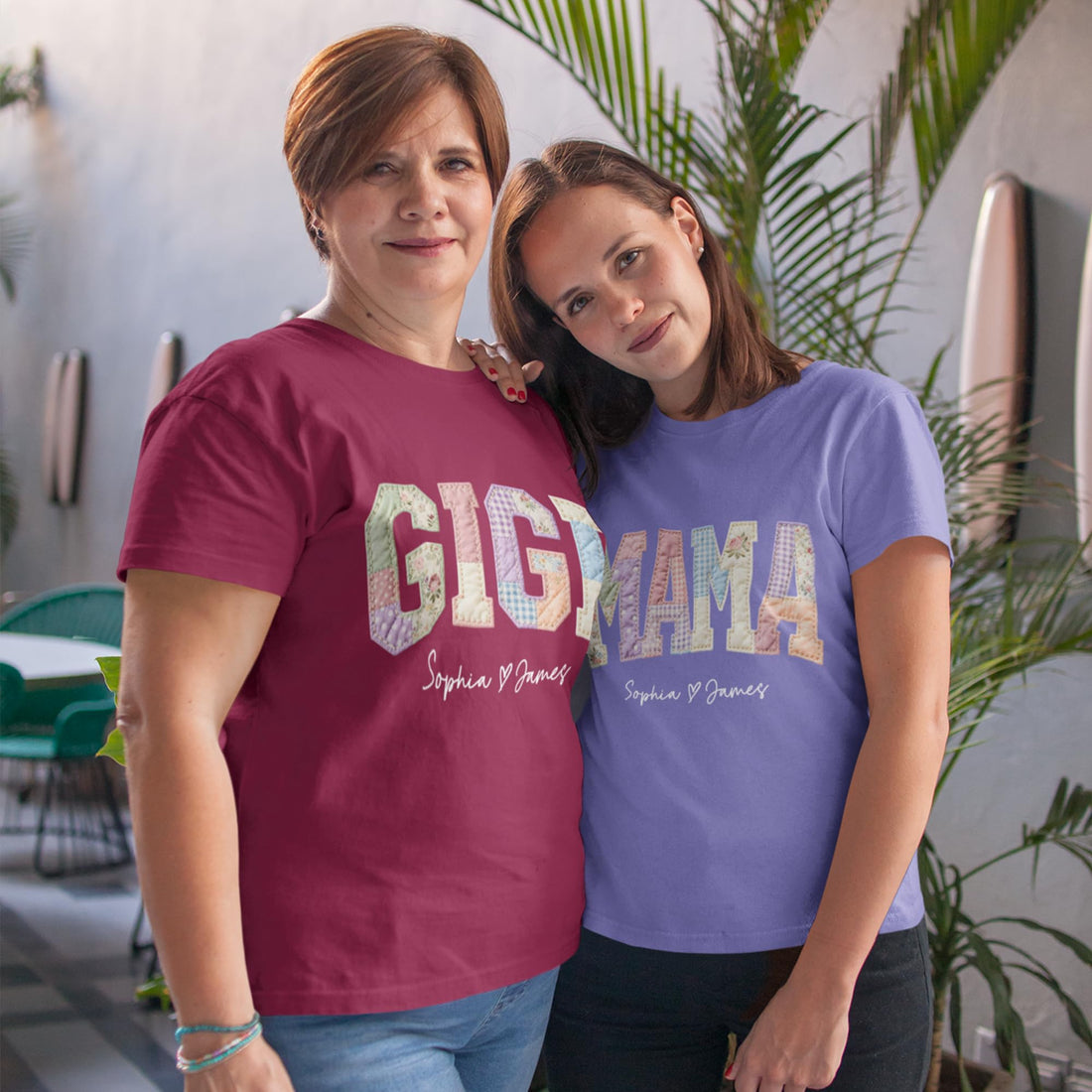 Grandma's -- Mother's Day-Personalized T-shirts--NAZENTI Personalized Gigi Shirt Gifts for Grandma, Custom Grandma Faux Patchwork Shirt with Grandkids Name, TCoU Recommendations from Amazon Products