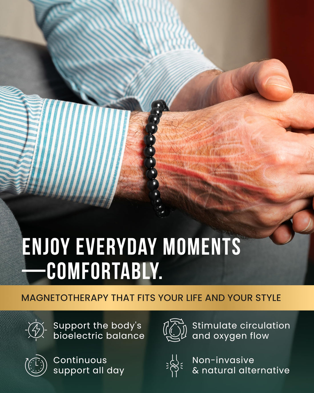 Copper Jewelry--MagnetRX® Magnetic Bracelets for Men & Women – MAX Strength Magnetic Hematite & Copper Bracelet with 8mm Solid Copper Beads (Double Copper), TCoU Recommendations from Amazon Products