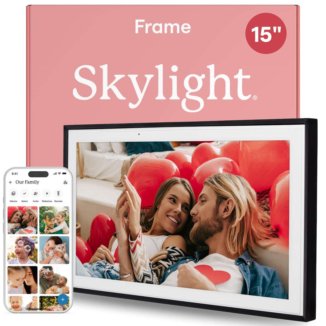 x-Amazon Best Finds - Gifts-Electronics --Skylight Digital Picture Frame, Load from Phone Capability, 10" White