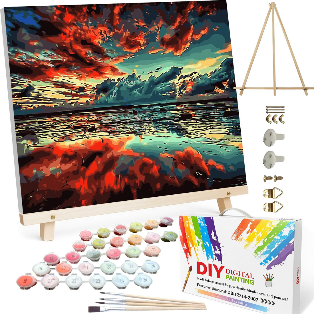 Paint by Numbers Kit for Adults,16" Lx20 W Canvas for Painting Kits for Adults in Colorful Box-Breathtaking Colorful Scenery 8481-Already Stretched on a Wooden Frame, TCoU Recommendations from Amazon Products
