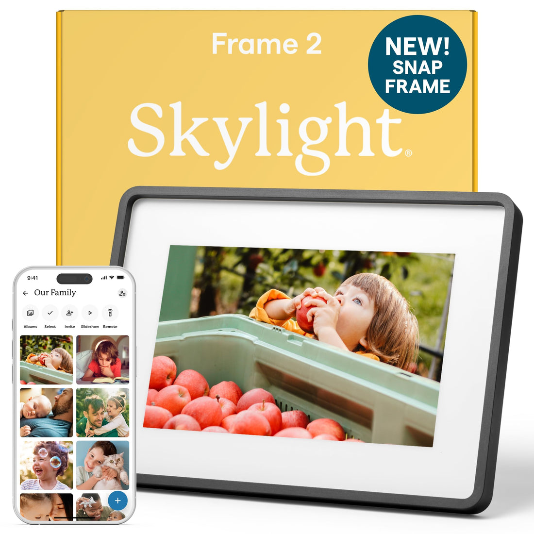 x-Amazon Best Finds - Gifts-Electronics --Skylight Digital Picture Frame, Load from Phone Capability, 10" White