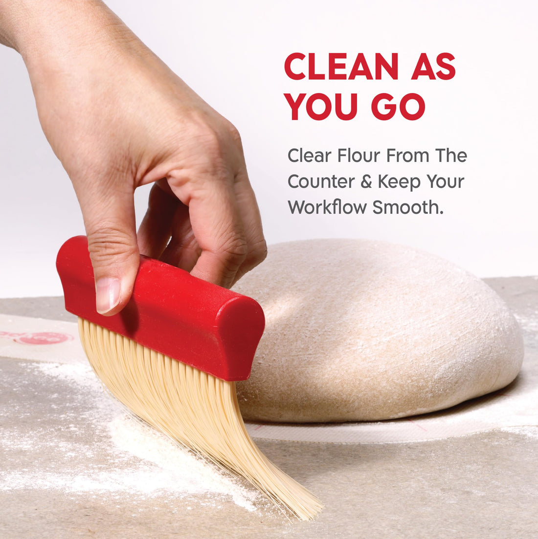 Dough Scraper & Baker’s Brush Set from KneadAce . Stainless Steel Bench Scraper & Flour Cleaning Brush. Kitchen Tool for Pastry, Sourdough and Baking Prep Bread Dough Cutter, Gift For Bakers (White/Red), TCoU Recommendations from Amazon Products