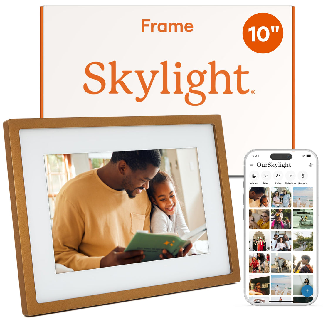 x-Amazon Best Finds - Gifts-Electronics --Skylight Digital Picture Frame, Load from Phone Capability, 10" White
