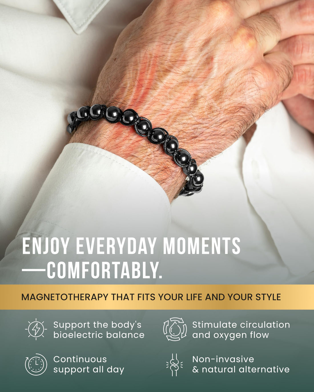 Copper Jewelry--MagnetRX® Magnetic Bracelets for Men & Women – MAX Strength Magnetic Hematite & Copper Bracelet with 8mm Solid Copper Beads (Double Copper), TCoU Recommendations from Amazon Products