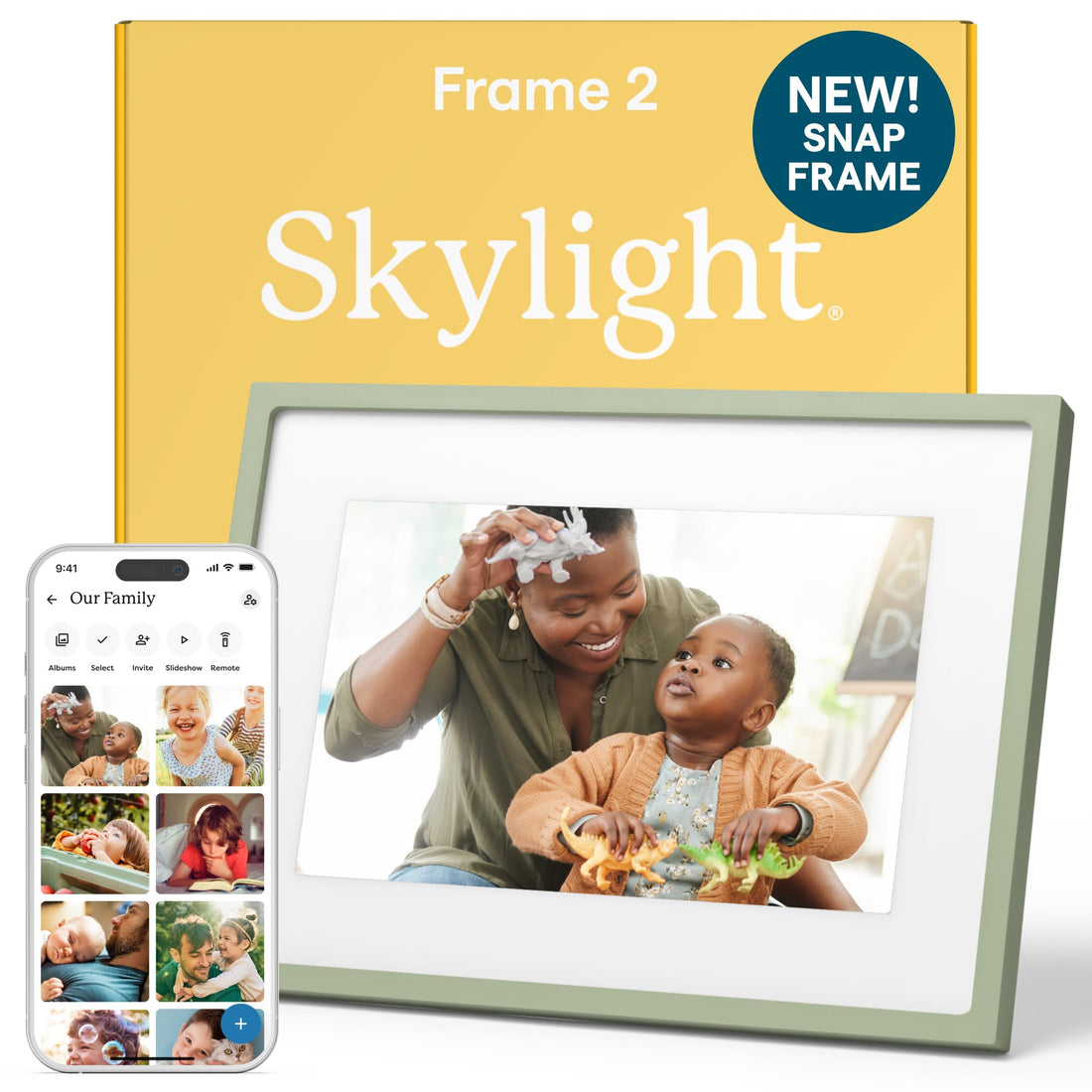 x-Amazon Best Finds - Gifts-Electronics --Skylight Digital Picture Frame, Load from Phone Capability, 10" White