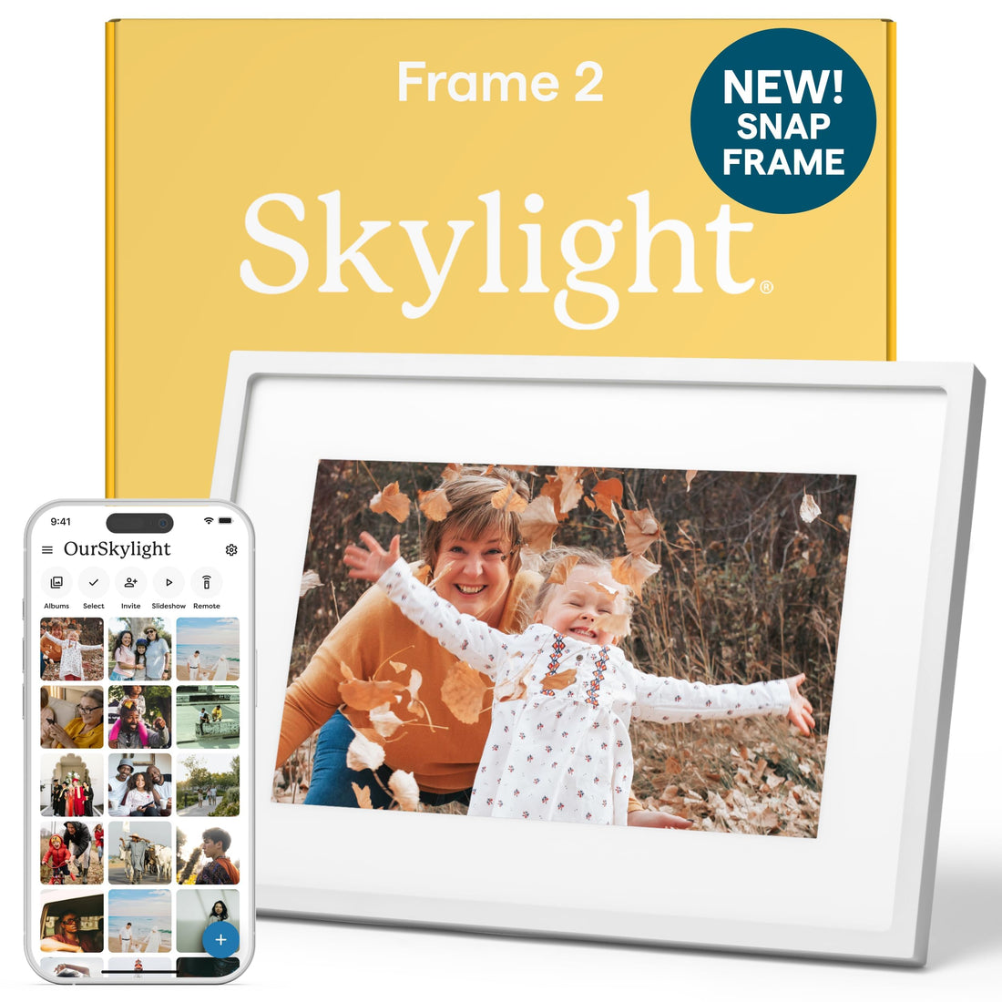 x-Amazon Best Finds - Gifts-Electronics --Skylight Digital Picture Frame, Load from Phone Capability, 10" White