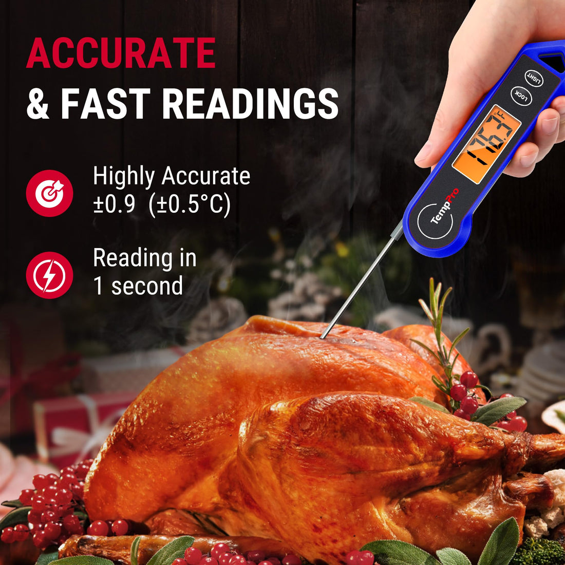 x-Amazon Best Finds - Kitchen - TempPro TempSwift 1 Sec Instant Read Meat Thermometer Digital