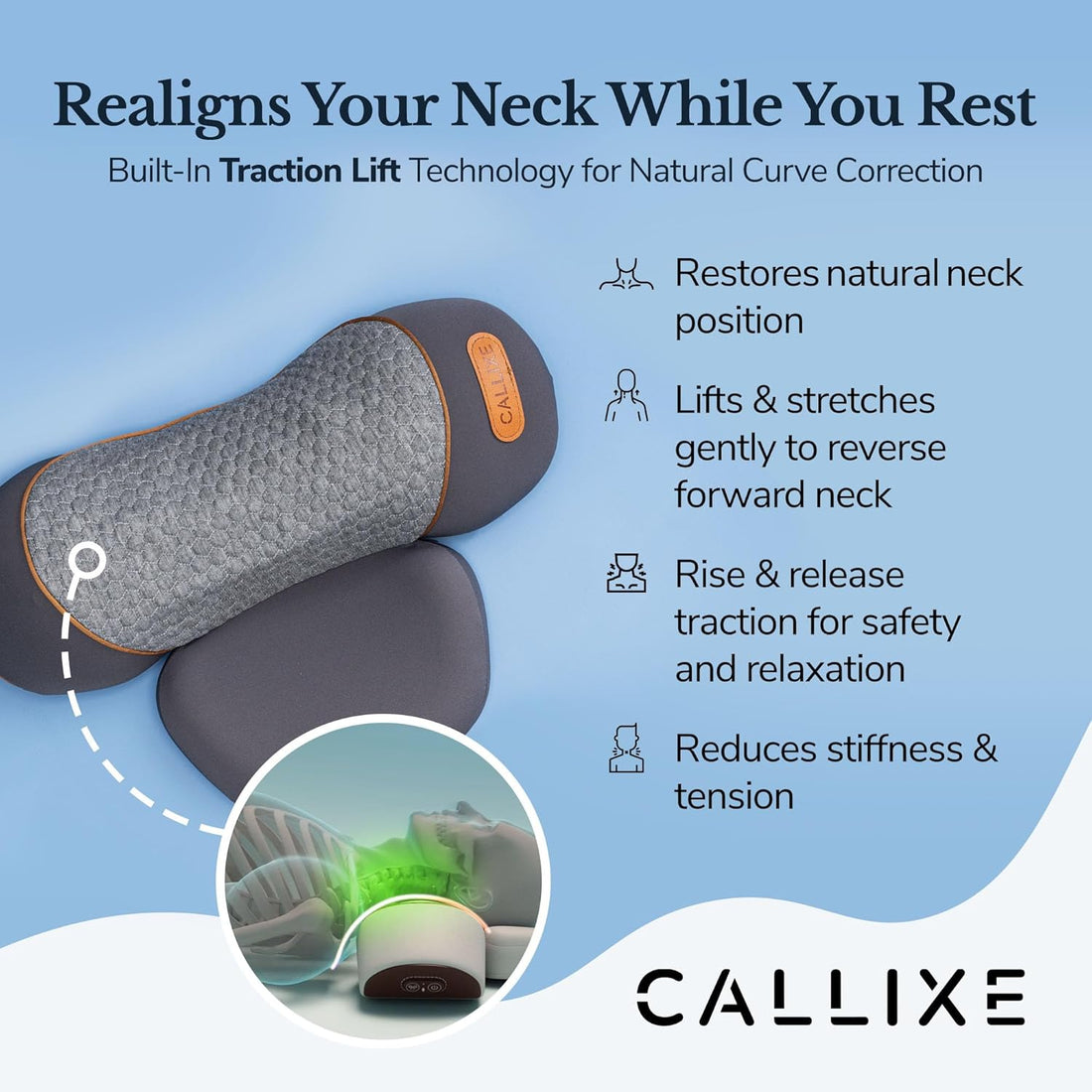 Original TheraPillow – 3-in-1 Neck Massager Pillow with Heat & Gentle Traction | Relaxing Neck & Shoulder Support with Vibration Massage, Wireless Design & USB-C Charging, TCoU Recommendations from Amazon Products