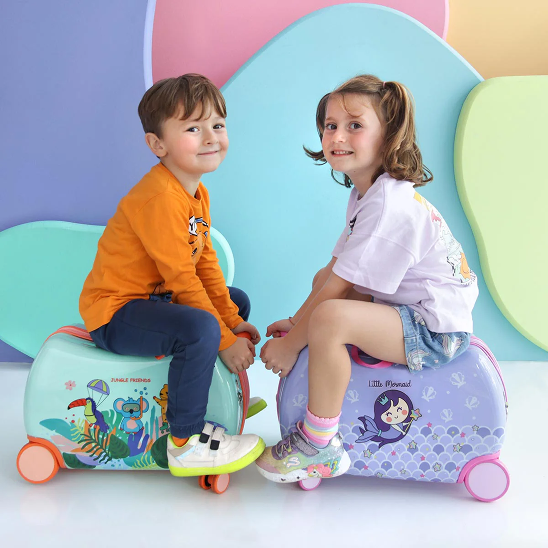 Rideable Children's Suitcase Jungle Friends--by MILK&MOO