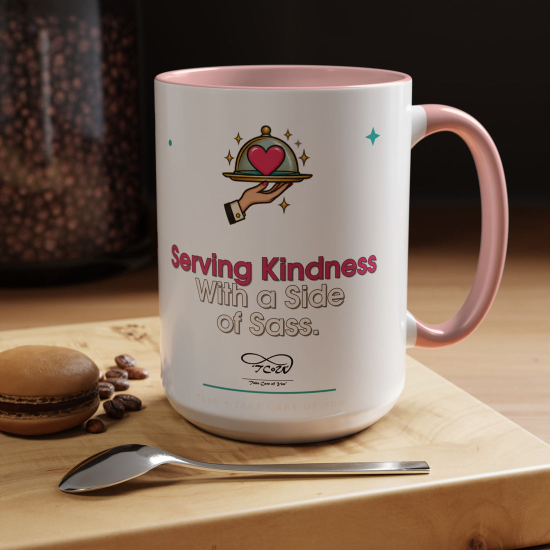 TCoU "Kindness" Coffee Mug — "Serving Kindness with a Side of Sass" Accent Mug