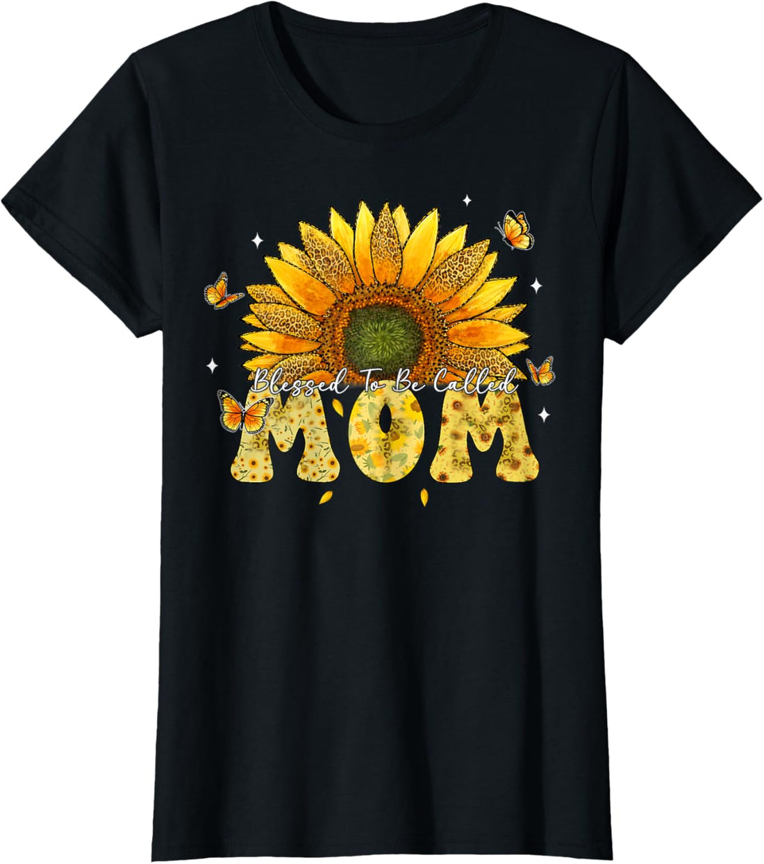 Mother's Day T-Shirt, Leopard Sunflower Blessed to Be Called Mom Cute Mother's Day T-Shirt, TCoU Recommendations from Amazon Products