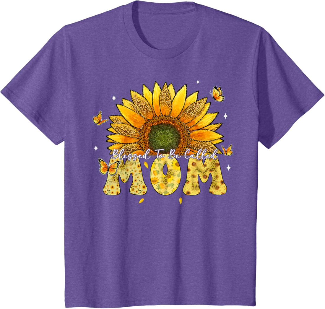 Mother's Day T-Shirt, Leopard Sunflower Blessed to Be Called Mom Cute Mother's Day T-Shirt, TCoU Recommendations from Amazon Products