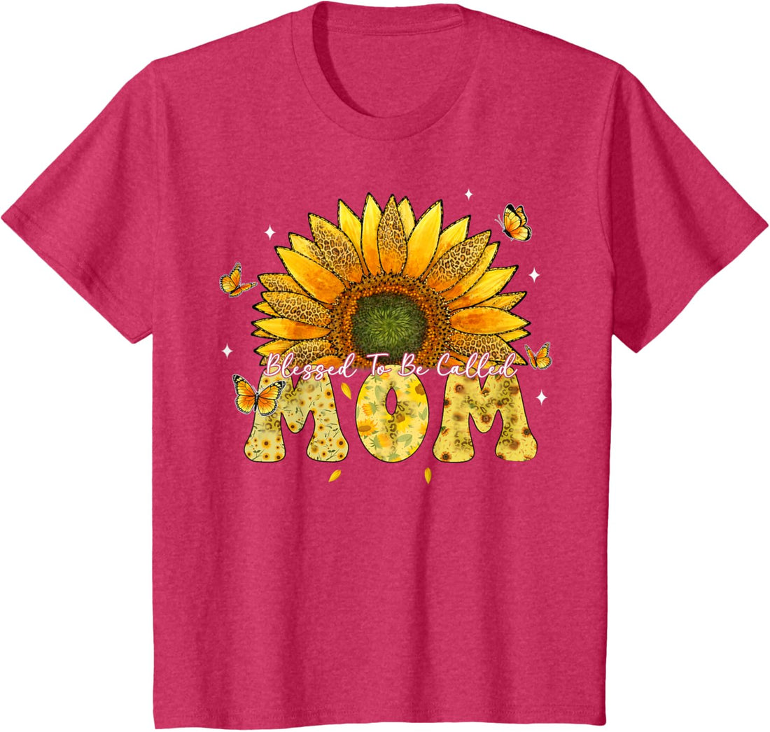 Mother's Day T-Shirt, Leopard Sunflower Blessed to Be Called Mom Cute Mother's Day T-Shirt, TCoU Recommendations from Amazon Products
