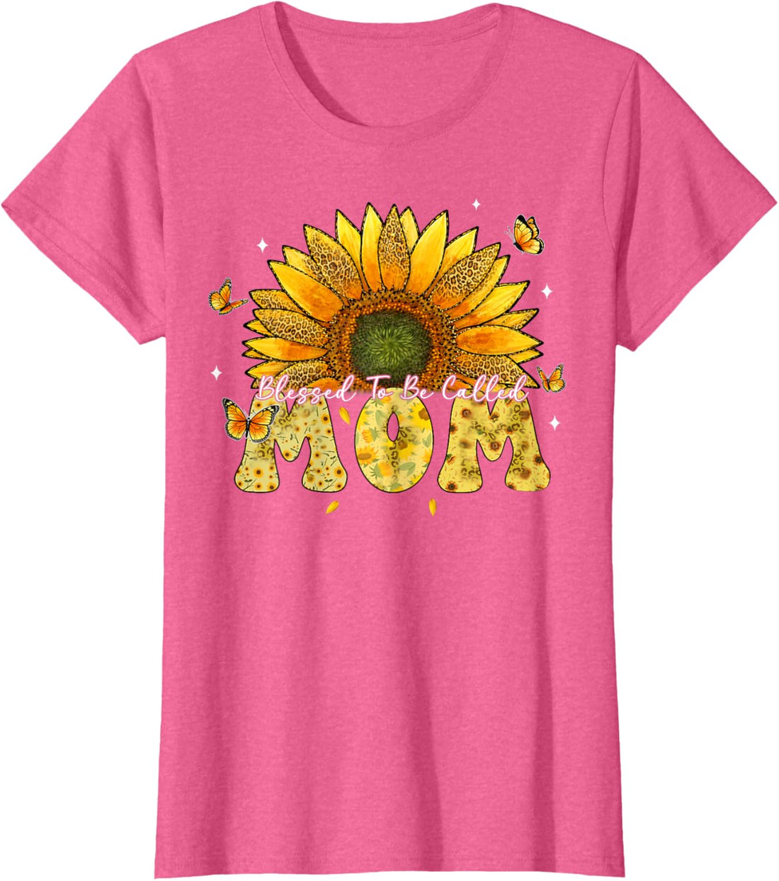 Mother's Day T-Shirt, Leopard Sunflower Blessed to Be Called Mom Cute Mother's Day T-Shirt, TCoU Recommendations from Amazon Products