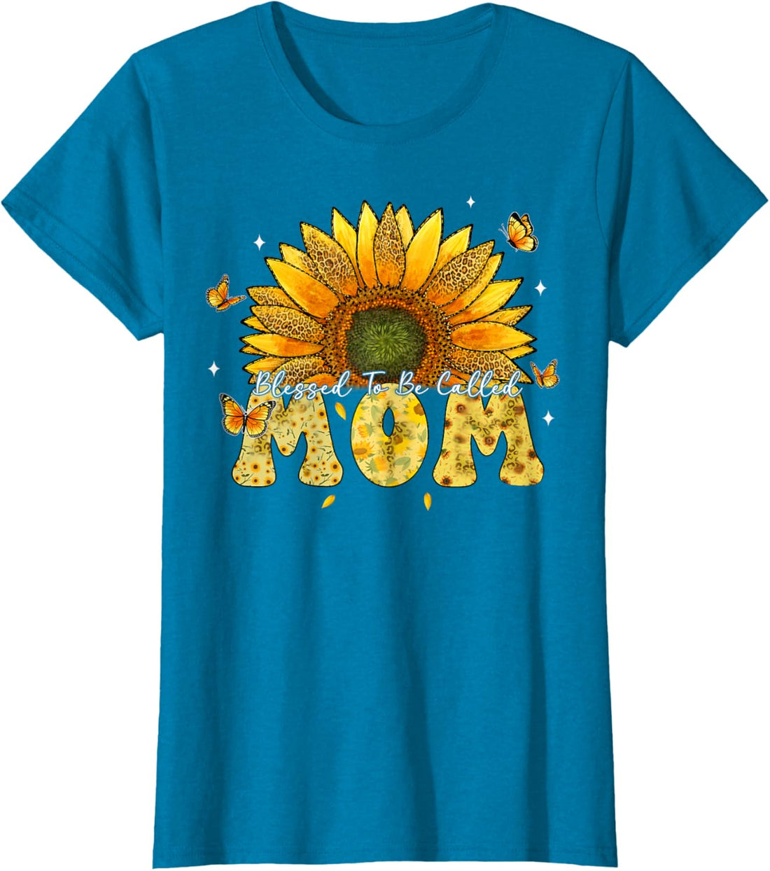 Mother's Day T-Shirt, Leopard Sunflower Blessed to Be Called Mom Cute Mother's Day T-Shirt, TCoU Recommendations from Amazon Products
