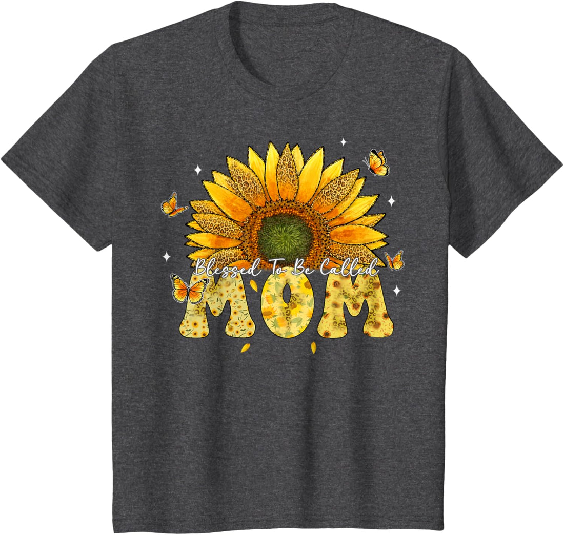Mother's Day T-Shirt, Leopard Sunflower Blessed to Be Called Mom Cute Mother's Day T-Shirt, TCoU Recommendations from Amazon Products