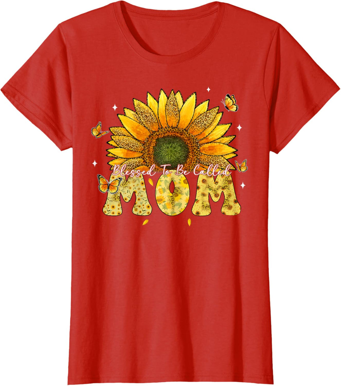 Mother's Day T-Shirt, Leopard Sunflower Blessed to Be Called Mom Cute Mother's Day T-Shirt, TCoU Recommendations from Amazon Products